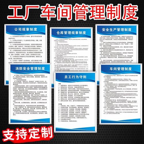 工廠車間管理制度安全生產管理標識企業標語消防安監檢查提示牌子